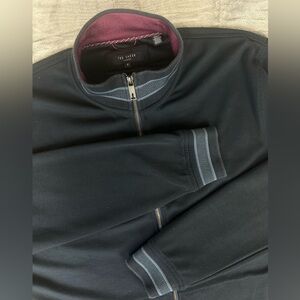 Ted Baker Performance‎ Jacket Mens XL Navy Full Zip Varsity Stripe Bomber Sport